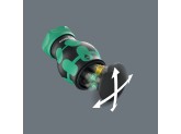 Короткая отвёртка-битодержатель с трещоткой WERA Kraftform Kompakt Stubby Magazin RA 1 008891