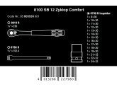 Набор торцевых головок ударных WERA 8100 SB 12 Zyklop Comfort  с трещоткой, 3/8