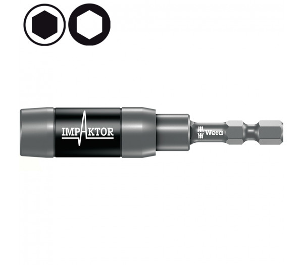 Ударный держатель WERA 897/4 IMP R с кольцевым магнитом и пружинным стопорным кольцом 057676