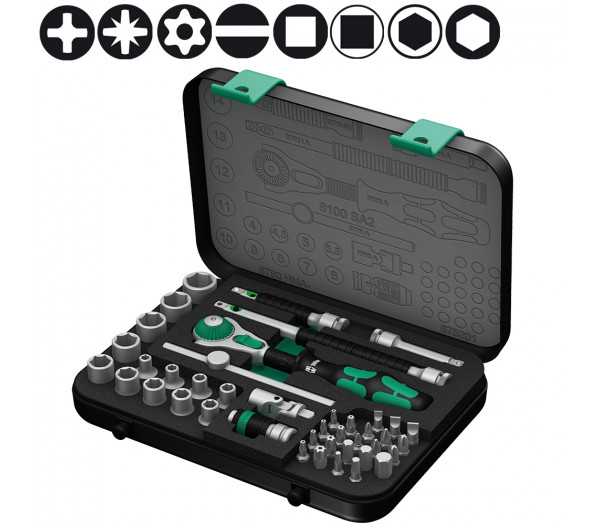 Набор трещоток Zyklop Speed WERA 8100 SA 2 1/4