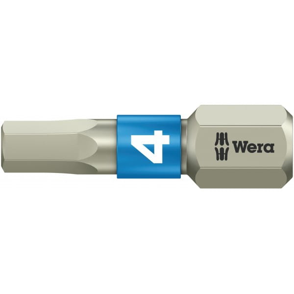 Бита WERA 3840/1 TS шестигранник 4/25 мм, нержавеющая сталь 071074