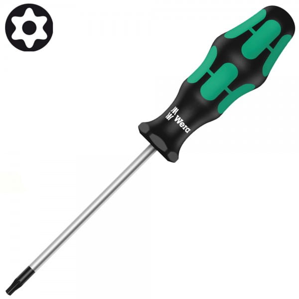 Отвертка TORX® WERA Kraftform Plus 367 BO, TX 7 x 60 мм, с отверстием 138257