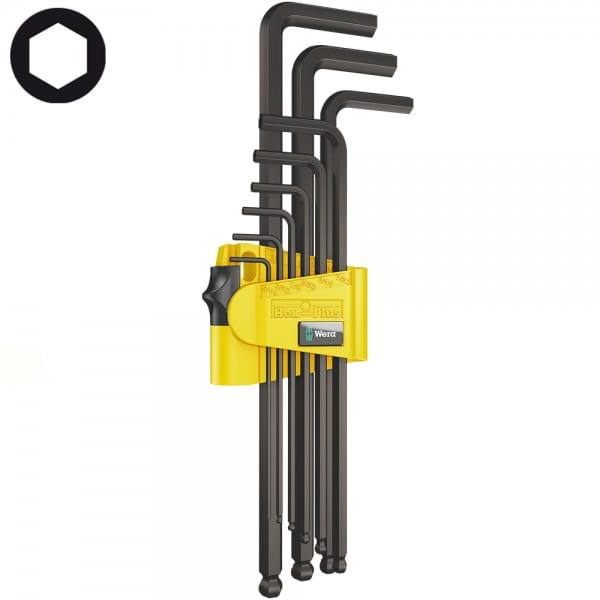 Набор Г-образных ключей, дюймовых WERA 950 PKL/9 SZ N BlackLaser 022171