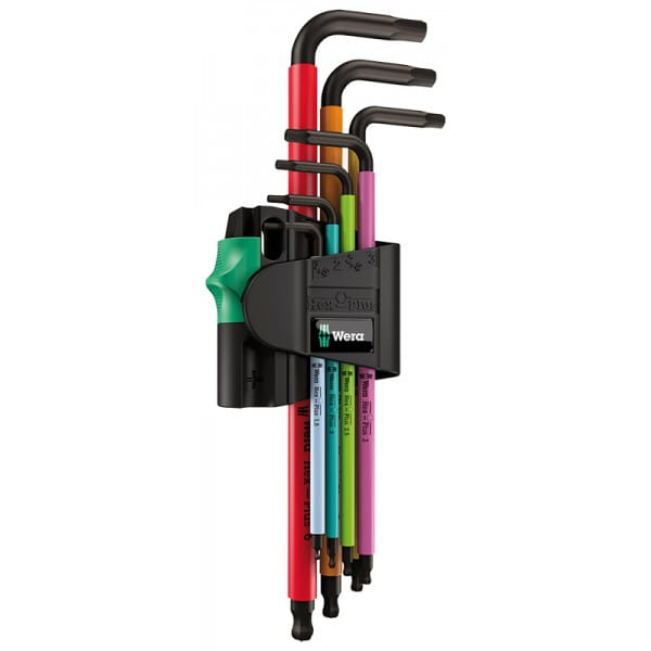 Набор Г-образных ключей, метрических WERA 950 SPKL/7B SM Multicolour Magnet BlackLaser 022534