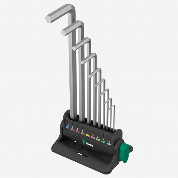 Набор Г-образных ключей Wera WE-022102 950/9 Hex-Plus 8, метрический, хромированный, 9 предметов