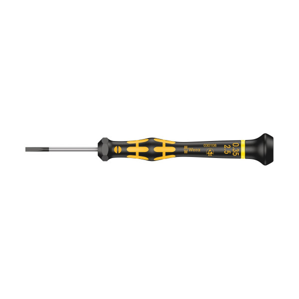 Антистатическая шлицевая отвертка WERA 1578 A SL ESD Kraftform Micro, 0.35х2.5х40 мм