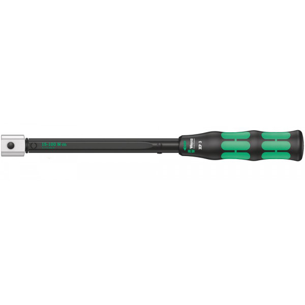 Ключ WERA Click-Torque XP 3 динамометрический предустановлен 15 Нм, для насадок 9x12 мм, 15-100 Нм, 332 мм 075672