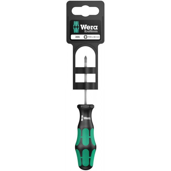 Отвёртка WERA 355 PZ SB крестовая PZ 0 x 60 мм 100055