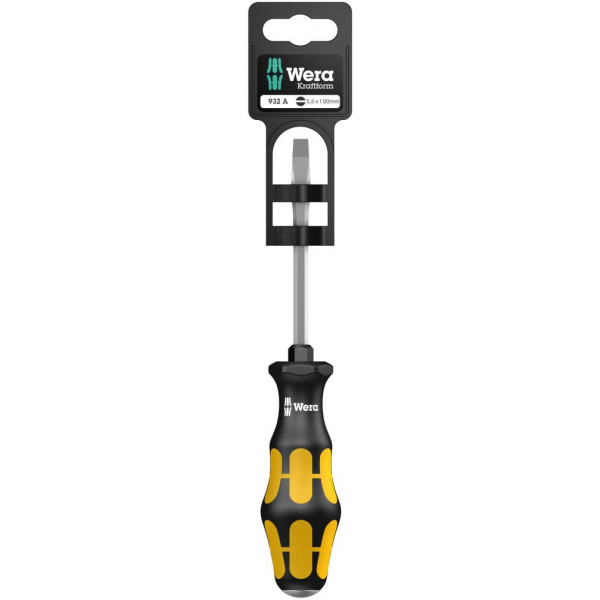 Отвёртка WERA 932 A SL SB силовая шлицевая, 1.2 x 7 x 125 мм 100086