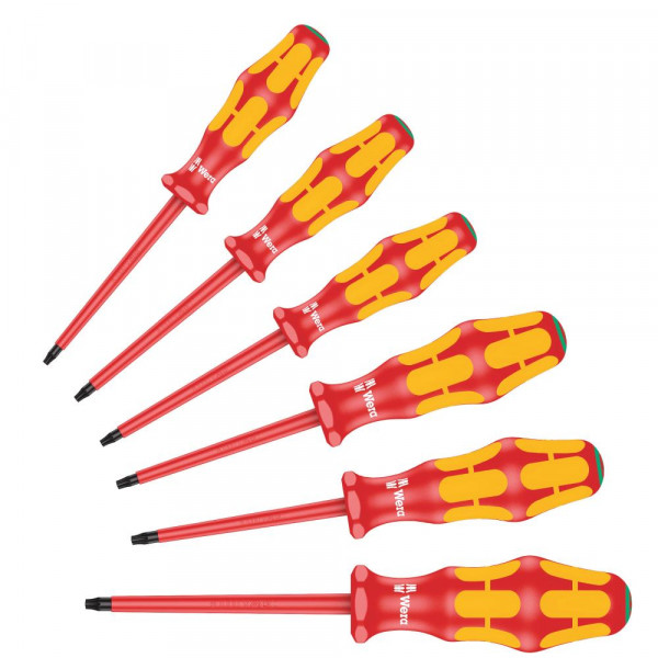Набор диэлектрических отвёрток WERA 167 i/6 TORX VDE 6 пр., TX 8-9-10-15-20-25 133356