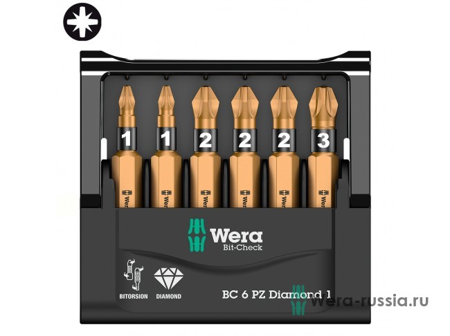 Bit-Check 6 PZ Diamond 1 057402 WE-057402 в фирменном магазине Wera
