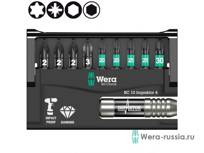 Bit-Check 10 Impaktor 4 057417 WE-057417 в фирменном магазине Wera