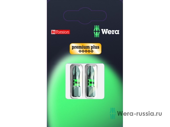 Биты WERA 851/1 BTZ SB Premium Plus PH 3 073362 упаковка блистер