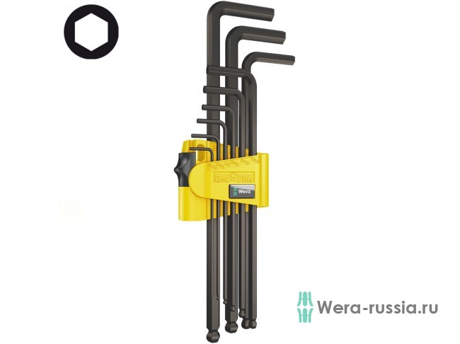 Набор Г-образных ключей, дюймовых WERA 950 PKL/9 SZ N BlackLaser 022171 WE-022171 - Г -образные ключи в наборе в фирменном магазине WERA